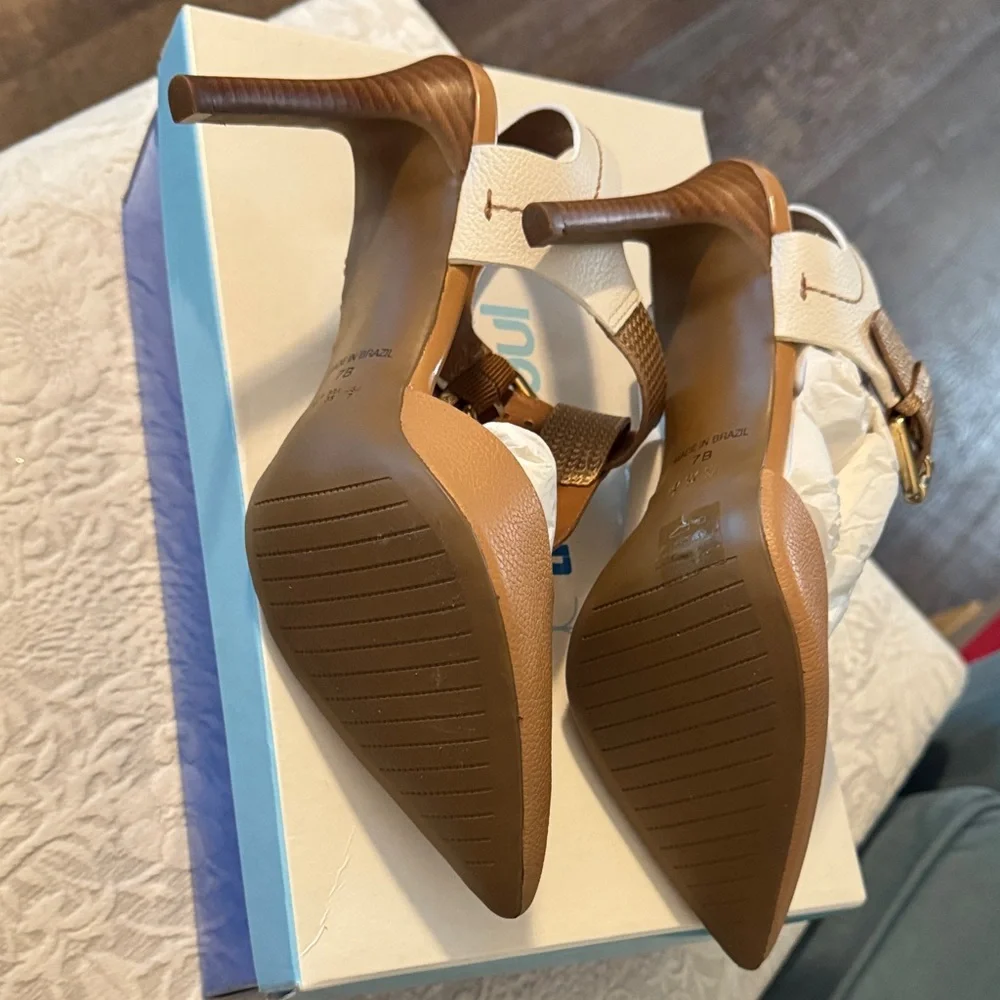 Tan and Brown Women's Heels - Picture 3 of 4